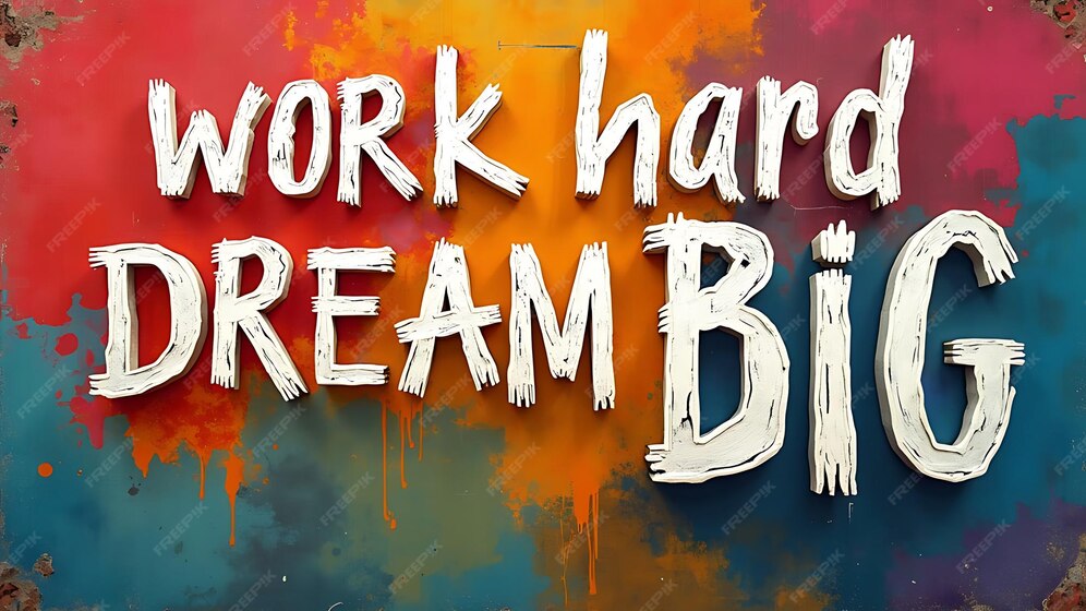 Work Hard Dream Big Tshirt Design Motivational Quote