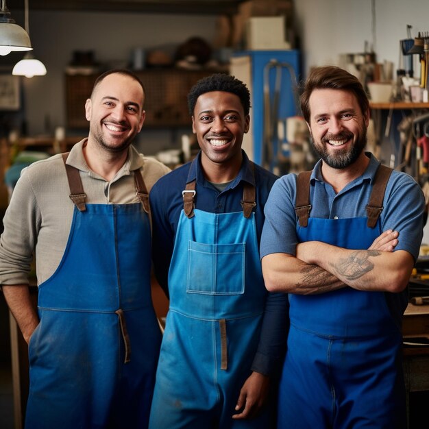 Work a labour dress men facing hardship job smile passing