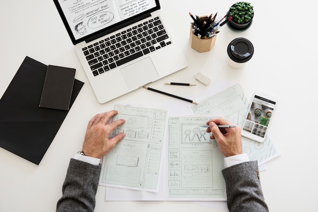 Foto lavoro sul posto di lavoro