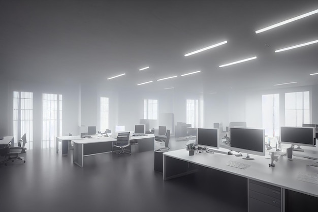 Photo work room office 3d render