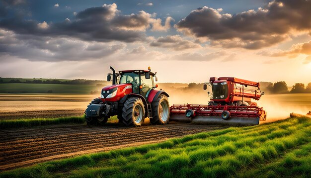 Photo the work vehicle furrows the land horticulture picture