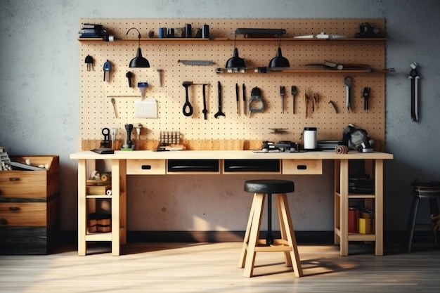 Workbench minimalist design professional advertising photography