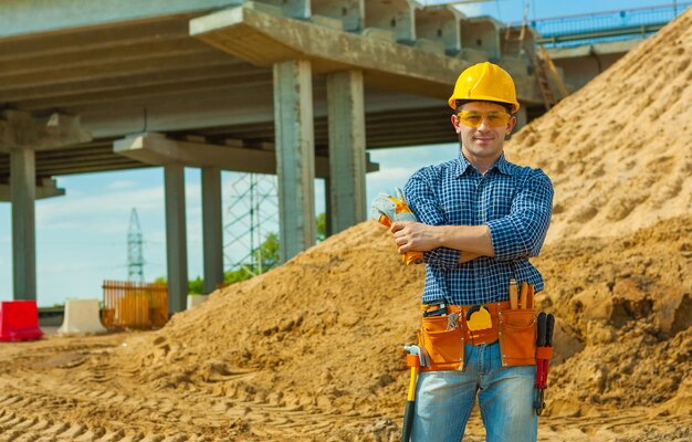 A worker on construction site