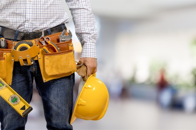 Worker in a construction site