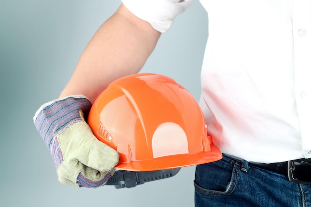 Photo worker in a construction site