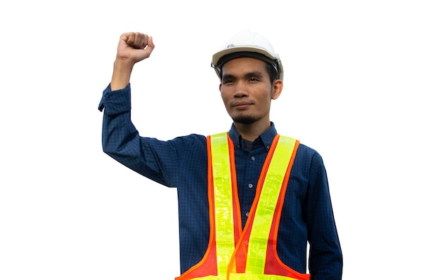 Worker Engineer Engineering Architecture construction on white background