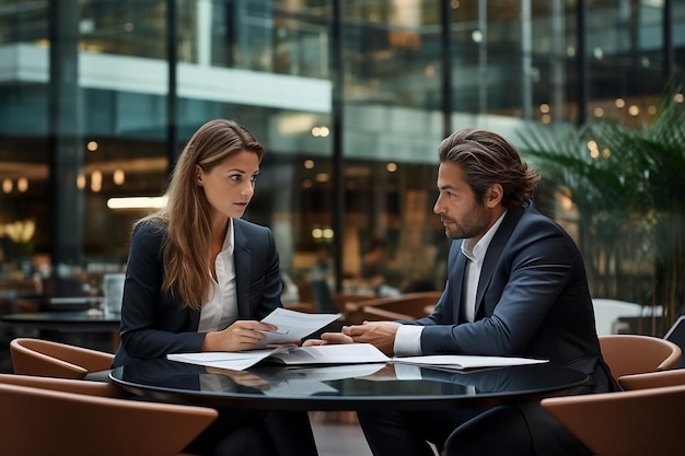 Worker Having a Meeting in the Office