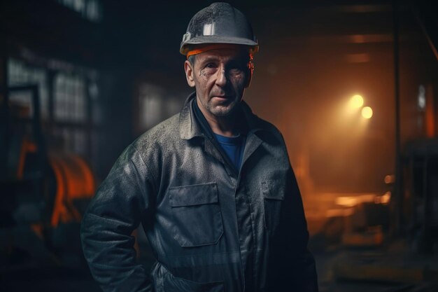 Worker of a metallurgical factory Generative AI