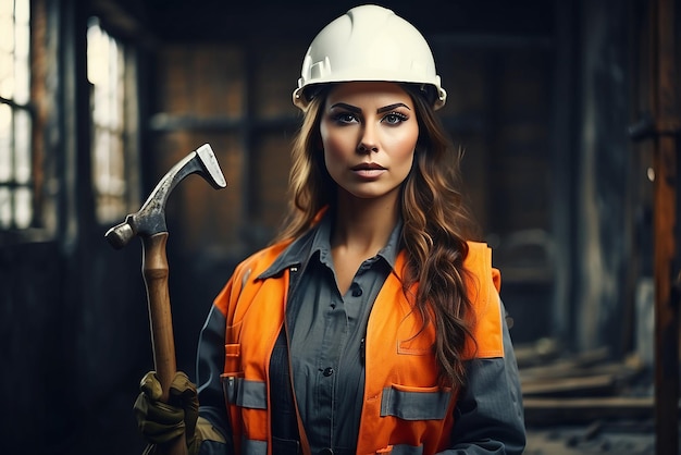 Photo worker using hammer