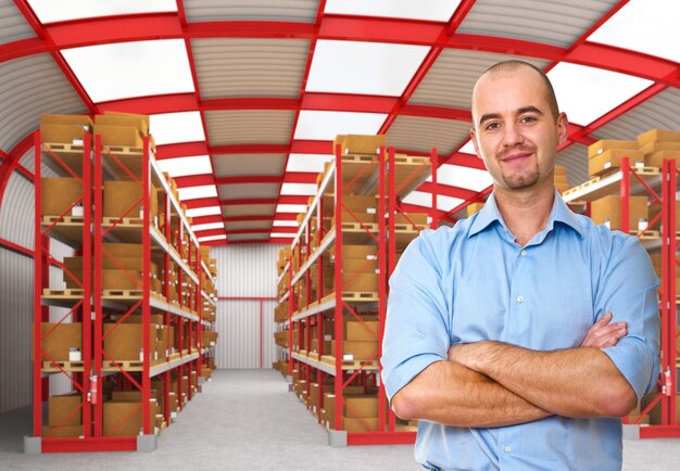 Worker in warehouse