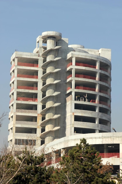 Workers at the construction site