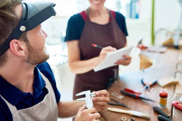 Workers in Crafting Studio