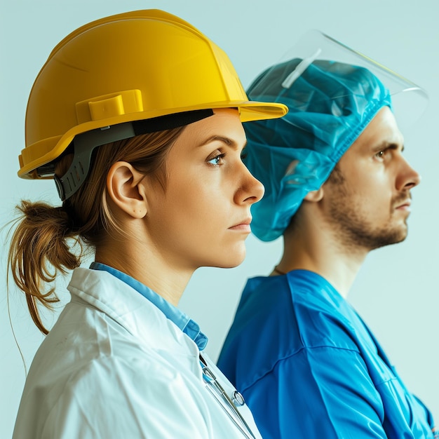 Foto lavoratori in diversi ruoli e professioni