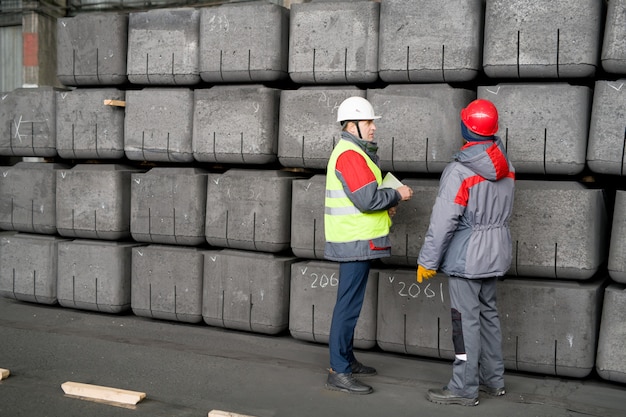 Foto blocchi di marcatura dei lavoratori