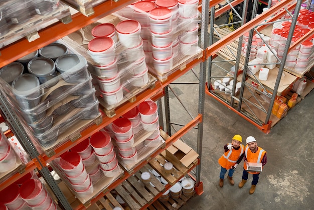 Workers in Modern Warehouse