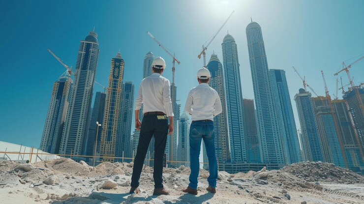A workers standing on construction site