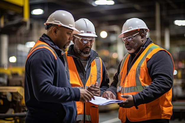 Photo workers in the steel mill