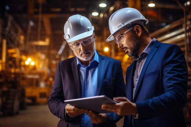 Photo workers in the steel mill