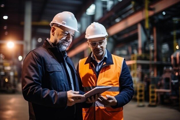 Photo workers in the steel mill