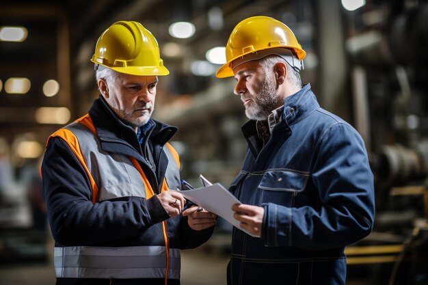 Photo workers in the steel mill