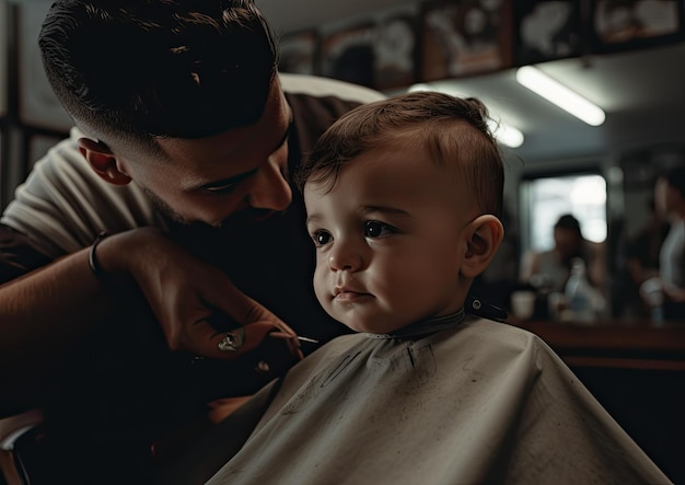 Photo working as barber