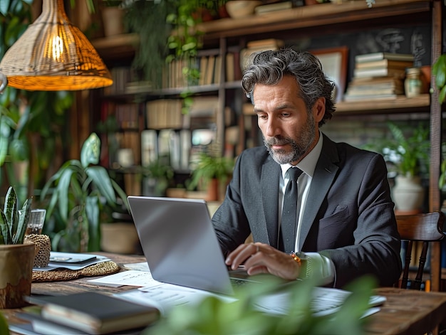 working man on laptop