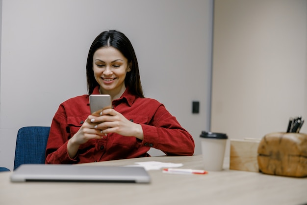 Working process in a modern office