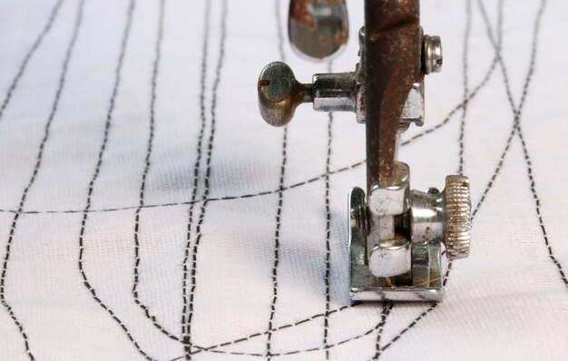 Working with sewing machine