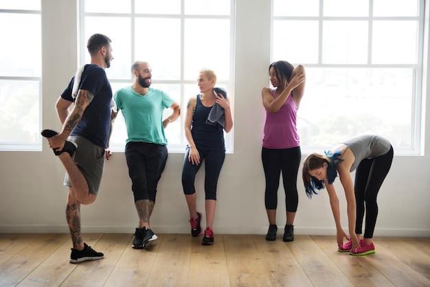 Foto concetto di salute di forma fisica di esercizio di allenamento