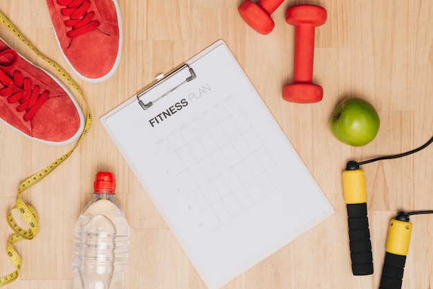 Foto dieta per allenamento e fitness, concetto di dieta per il controllo della pianificazione.