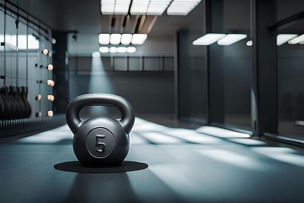 Workout kettlebells gewicht in de sportschool