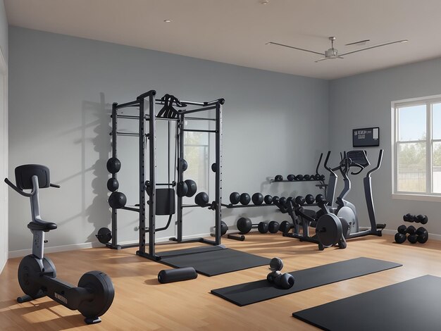 Workout Room Minimalistische Generatieve AI