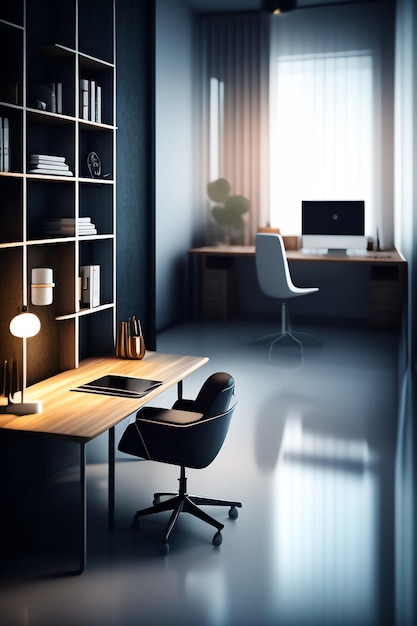 Workplace in the apartment with a computer