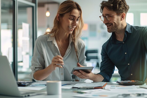 Foto collaborazione sul posto di lavoro dinamica professionale