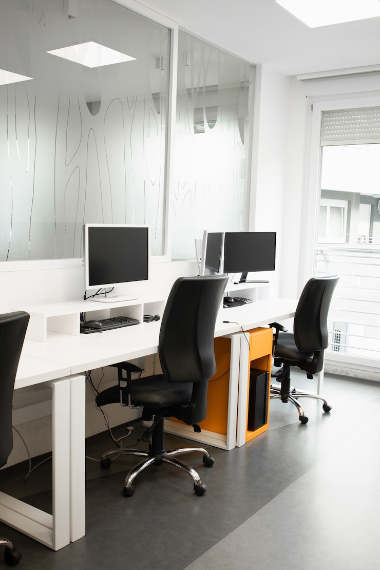 Photo workspace of a small professional company team