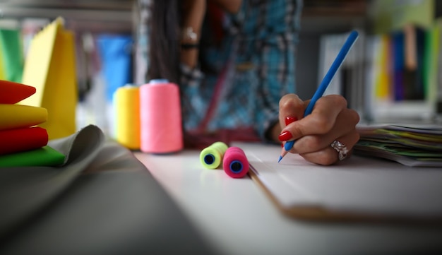 workspace of tailor