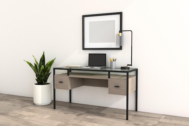 Workstation Frame and Screen Mockup