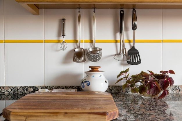 Worktop in the kitchen table