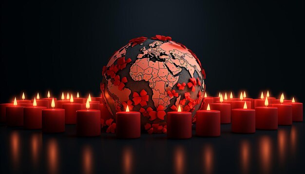 World Aids Day 3D creative visual design