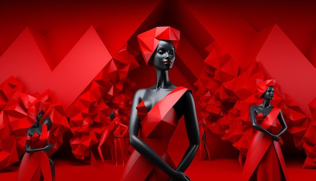 World aids day 3d creative visual design