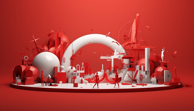 World Aids Day 3D creative visual design