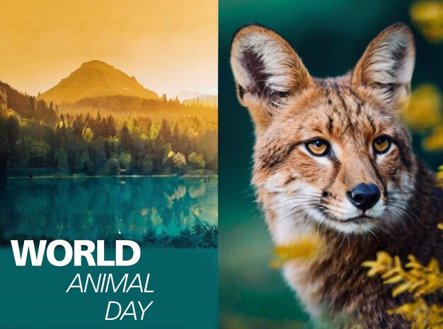 World animal day poster