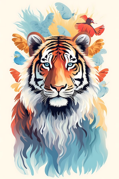 동물원 동물들과 함께 세계 동물의 날 다채로운 털 패턴 국제 날 크리에이티브 포스터 아트