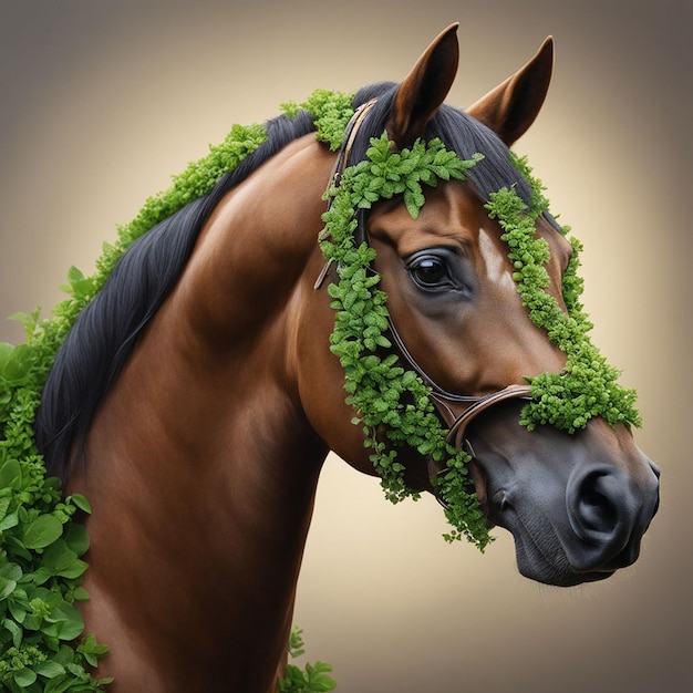 World animals day beautiful horse wallpaper by ai