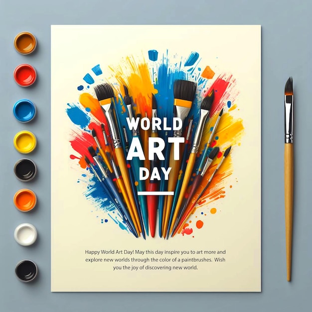 Photo world art day graphic illustration background