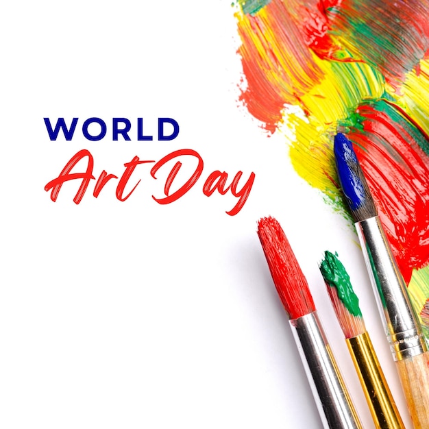 Photo world art day poster