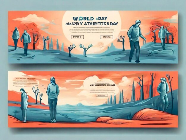 World Arthritis Day Banner Design illustration