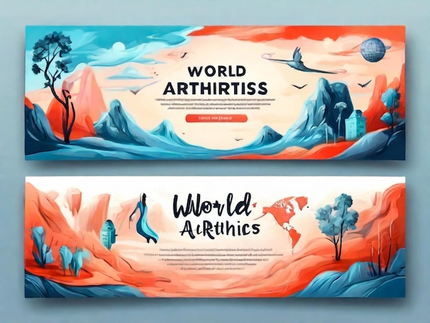 World Arthritis Day Banner Design illustration