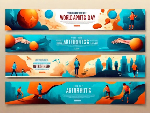 World Arthritis Day Holiday concept Template for background banner card poster with text inscription Vector illustration