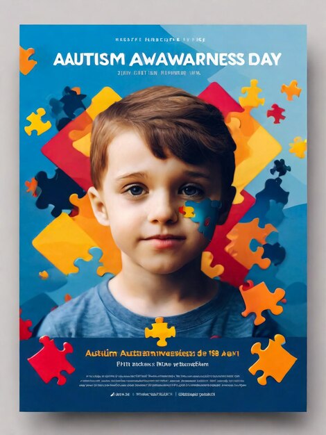 Photo world autism awareness day flyer